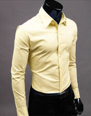 Camisa Casual Hombre Colores Candy - Manga Larga Versátil - Image 19