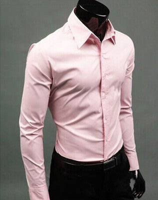 Camisa Casual Hombre Colores Candy - Manga Larga Versátil - Image 22
