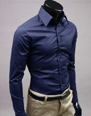 Camisa Casual Hombre Colores Candy - Manga Larga Versátil - Image 21