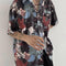 Camisa Floral Estampada de Manga Corta para Hombre - Diseño Artístico Verano