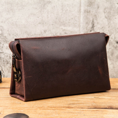 Cartera Clutch de Cuero Black Angel Estilo Europeo y Americano para Hombre