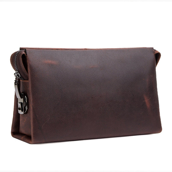 Cartera Clutch de Cuero Black Angel Estilo Europeo y Americano para Hombre