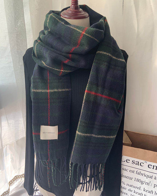 Bufanda Larga de Invierno para Mujer con Borlas, Estilo Coreano Grueso y Versátil - Image 2