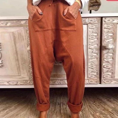 Pantalones Harem Casual con Cordones y Detalles de Encaje para Mujer - Image 7