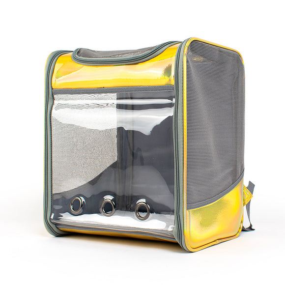 Mochila Transparente para Perros con Espacio Amplio y Diseño Láser