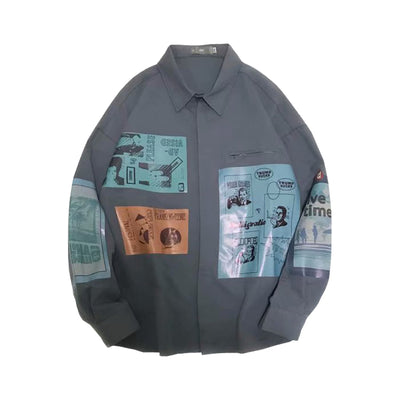 Chaqueta Hip-Hop con Estampado de Contraste - Estilo Urbano Juvenil - Image 4
