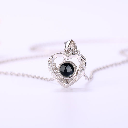 Collar Corazón Plata con Proyección 100 Idiomas Te Amo - Regalo Día de Enamorados - Image 10