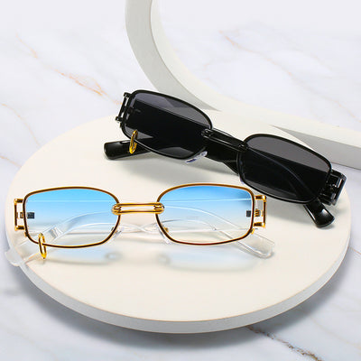 Gafas de Sol Cuadradas Estilo Coreano con Aretes Trendy - Image 2