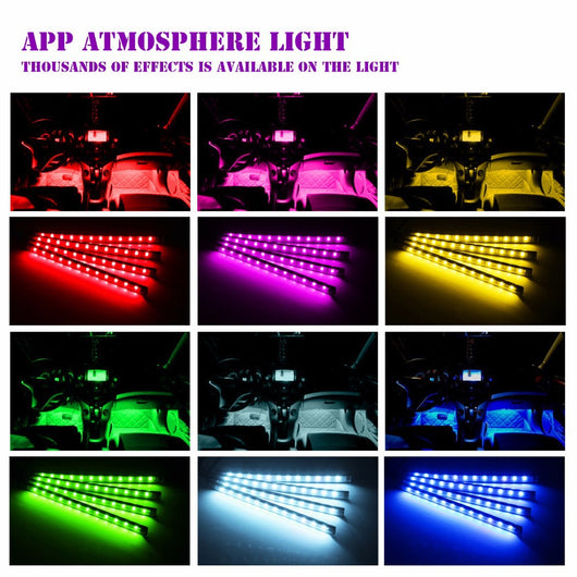 Luz Ambiental LED RGB para Auto con Control por App y Voz - Image 10