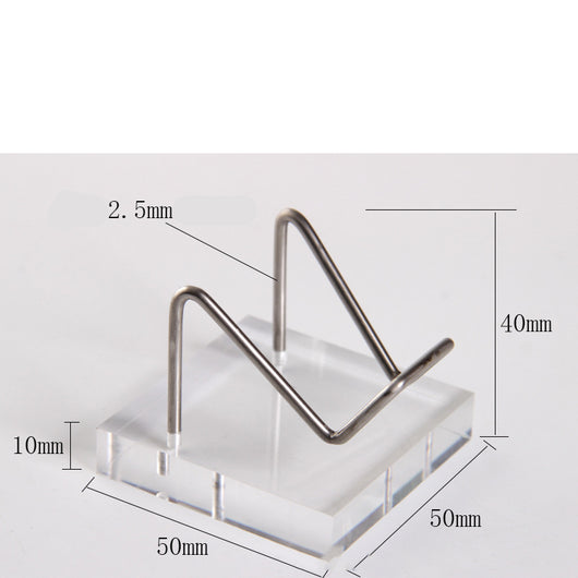 Soporte Expositor de Cristal Acrílico Transparente con Base Mineral - Joyero en Forma de Corazón - Image 6