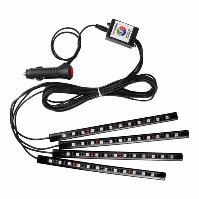 Luz Ambiental LED RGB para Auto con Control por App y Voz