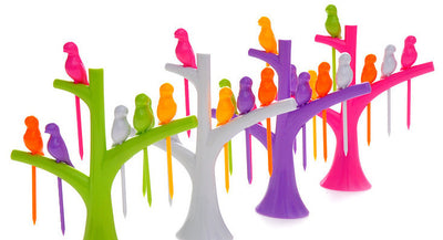 Tenedores Decorativos Infantiles con Diseño de Árbol y Pájaros - Set de Pinchos para Frutas y Postres - Image 6