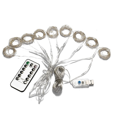 Lámpara de Cortina LED con Control Remoto USB - 300 Luces Decorativas - Image 4