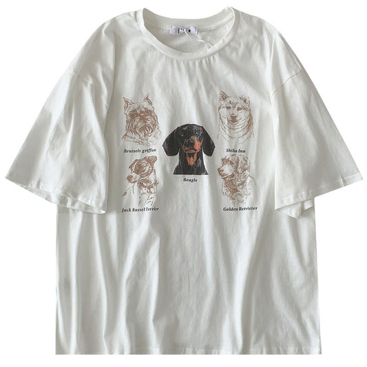 Camiseta Suelta Coreana de Manga Corta - Diseño Versátil para Personalidad Moderna