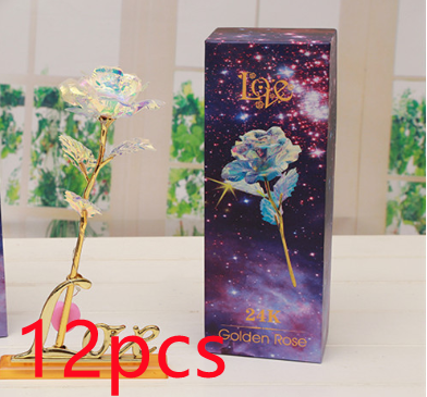 Conjunto de Rosas Doradas Luminosas 24K - Image 5