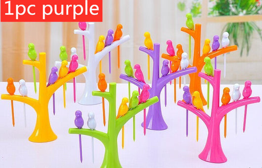 Tenedores Decorativos Infantiles con Diseño de Árbol y Pájaros - Set de Pinchos para Frutas y Postres - Image 13