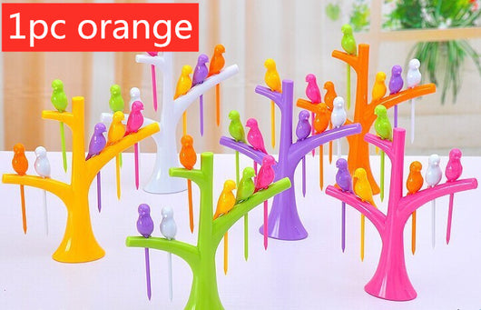 Tenedores Decorativos Infantiles con Diseño de Árbol y Pájaros - Set de Pinchos para Frutas y Postres - Image 15