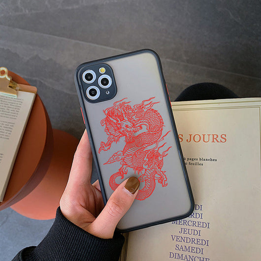 Funda Protectora Mate para iPhone XS - Diseño Dragon Line Premium - Image 5
