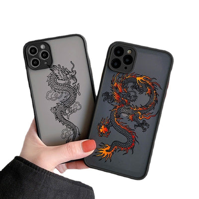 Funda Protectora Mate para iPhone XS - Diseño Dragon Line Premium - Image 7