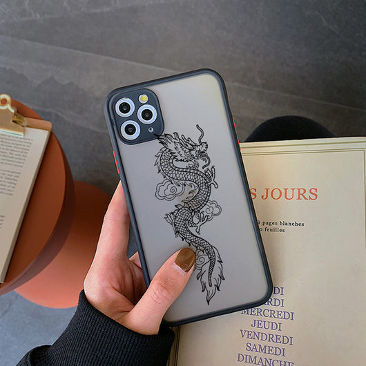 Funda Protectora Mate para iPhone XS - Diseño Dragon Line Premium - Image 10