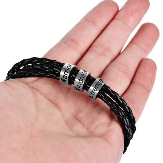 Pulsera de Cuero Trenzado Personalizada para Hombre - Image 18