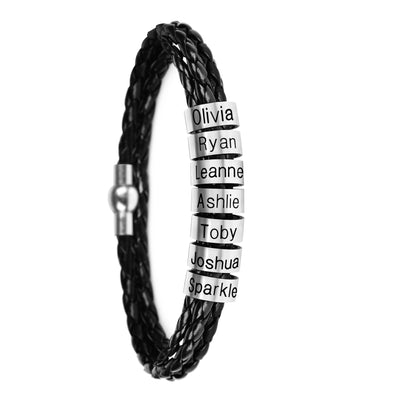 Pulsera de Cuero Trenzado Personalizada para Hombre - Image 15
