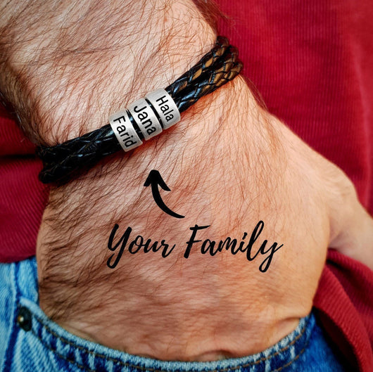 Pulsera de Cuero Trenzado Personalizada para Hombre - Image 9