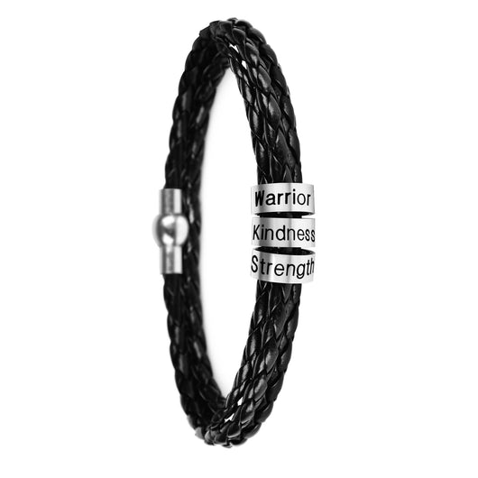 Pulsera de Cuero Trenzado Personalizada para Hombre - Image 22