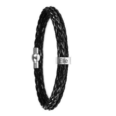 Pulsera de Cuero Trenzado Personalizada para Hombre - Image 19