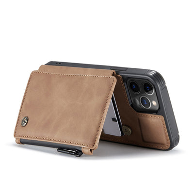 Funda Retro Esmerilada Multifuncional con Cierre y Compartimentos para Tarjetas - Image 9