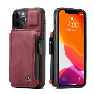 Funda Retro Esmerilada Multifuncional con Cierre y Compartimentos para Tarjetas - Image 16