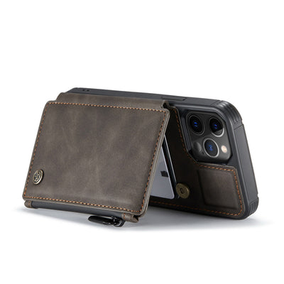 Funda Retro Esmerilada Multifuncional con Cierre y Compartimentos para Tarjetas - Image 22