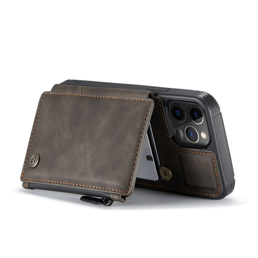 Funda Retro Esmerilada Multifuncional con Cierre y Compartimentos para Tarjetas - Image 22