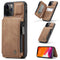 Funda Retro Esmerilada Multifuncional con Cierre y Compartimentos para Tarjetas