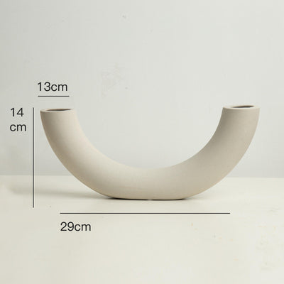 Jarrón Nórdico de Cerámica Blanca para Decoración del Hogar - Image 7