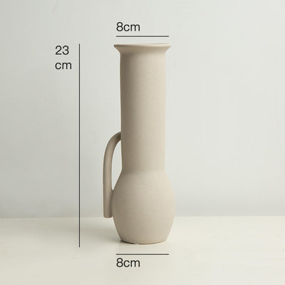 Jarrón Nórdico de Cerámica Blanca para Decoración del Hogar - Image 8