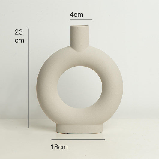 Jarrón Nórdico de Cerámica Blanca para Decoración del Hogar - Image 10