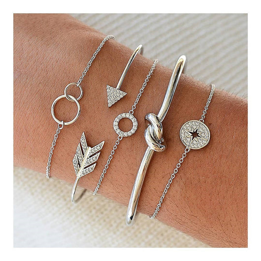 Pulsera de Diamante con Círculo Anudado y Flecha de Personalidad - Image 12