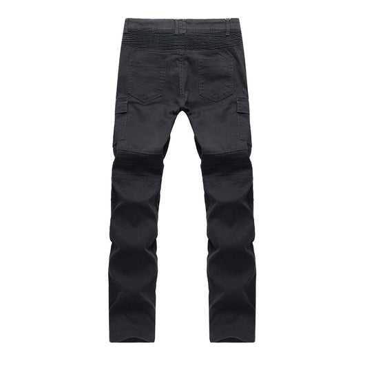 Pantalones Motociclista Vaquero Negro con Refuerzos de Protección - Image 5