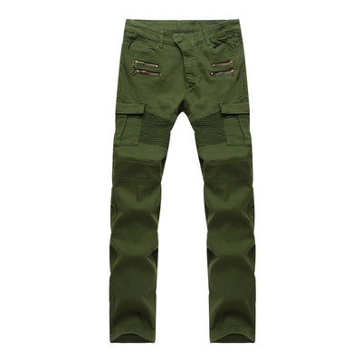 Pantalones Motociclista Vaquero Negro con Refuerzos de Protección - Image 4