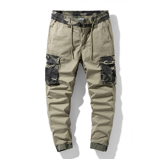 Pantalones Cargo Caqui con Estampado Camuflaje para Hombre - Corte Relajado