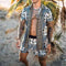 Conjunto de Dos Piezas con Camisa Hawaiana Suelta Estilo Playa