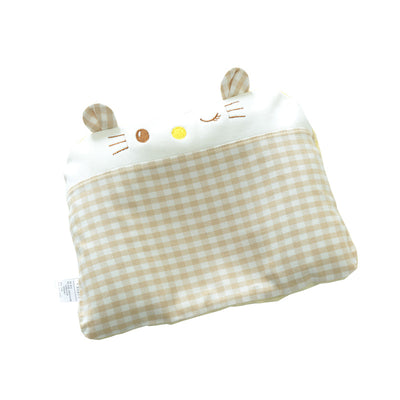 Almohada de Trigo Sarraceno para Bebé - Diseño Cartoon Removible y Lavable