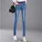 Elastic Waist High Rise Slim Fit Jeans