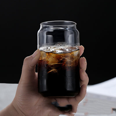 Vaso de Vidrio Creativo con Forma de Lata - Taza Multiusos para Café, Té y Bebidas - Image 4