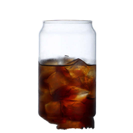 Vaso de Vidrio Creativo con Forma de Lata - Taza Multiusos para Café, Té y Bebidas - Image 2