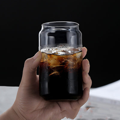 Vaso de Vidrio Creativo con Forma de Lata - Taza Multiusos para Café, Té y Bebidas - Image 6