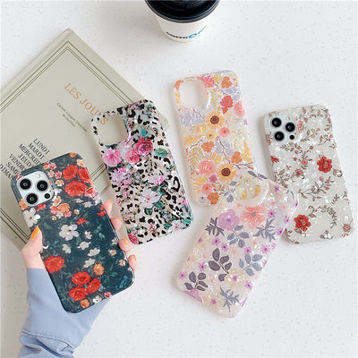 Funda Transparente con Diseño Floral Leopardo para iPhone 12, 11, Pro Max, 7, 8 Plus, SE, X - Image 8