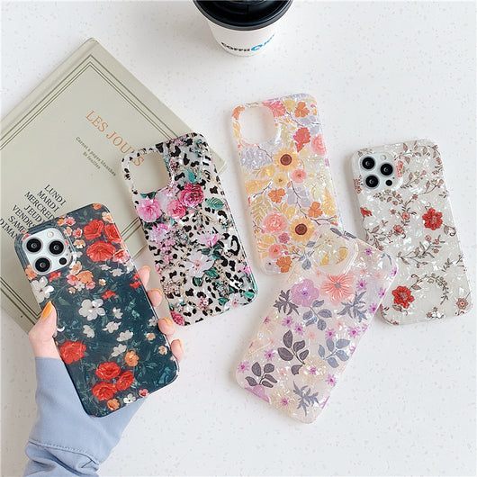 Funda Transparente con Diseño Floral Leopardo para iPhone 12, 11, Pro Max, 7, 8 Plus, SE, X - Image 8