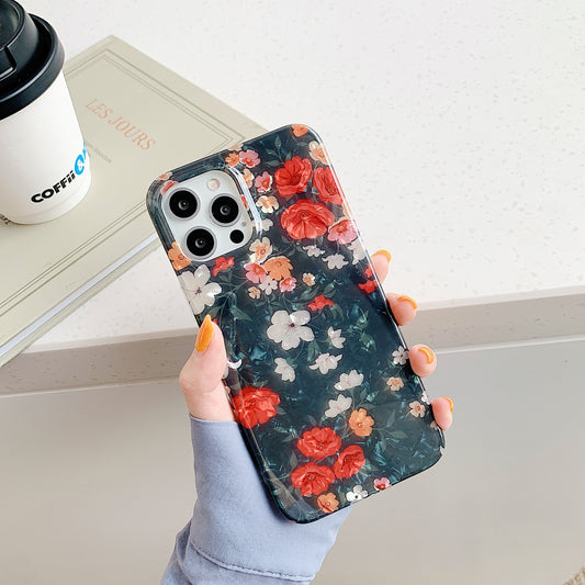 Funda Transparente con Diseño Floral Leopardo para iPhone 12, 11, Pro Max, 7, 8 Plus, SE, X